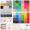 JQEEYGV Bracelet Making Kit 3 Boxes 11000pcs Clay Beads 48 Fashion Colors Beads for Friendship Bracelet Kit Polymer Heis