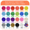 Renashed 4mm Beads for Bracelets Kit 7200pcs Glass Seed Beads Multi Color for DIY Jewelry Name Bracelets Making and Craf