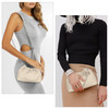 Joryin Trendy Dumpling Womens Crossbody Bag Evening Clutch Genuine Leather Hobo Cloud Purse Beige