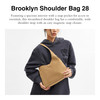 COACH Womens Suede Brooklyn Shoulder Bag 28 B4Sand Tan One Size