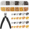 Thrilez Crimping Beads for Jewelry Making 2200 Pieces Crimp Tubes with Crimping Pliers for Earring Necklace Bracelet DIY