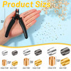 Thrilez Crimping Beads for Jewelry Making 2200 Pieces Crimp Tubes with Crimping Pliers for Earring Necklace Bracelet DIY
