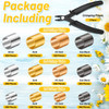 Thrilez Crimping Beads for Jewelry Making 2200 Pieces Crimp Tubes with Crimping Pliers for Earring Necklace Bracelet DIY