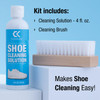CleanKicks Shoe Cleaning Kit Footwear Cleaner for Sneakers Boots Cleats and Many Other Shoe Types 4 Ounce Bottle and Bru