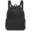 WANDF Drawstring Backpack Sports Gym Bag with Shoes Compartment WaterResistant String Backpack Cinch for Women Men Large