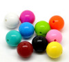 80 Round Multicolor Acrylic Beads 20mm Diameter with 28mm Hole