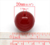 80 Round Multicolor Acrylic Beads 20mm Diameter with 28mm Hole