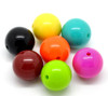 80 Round Multicolor Acrylic Beads 20mm Diameter with 28mm Hole