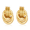AOLIMI Gold Small Knot Earrings Geometric Dangle Drop Earrings for Women