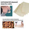 MUXGOA 20 Pack Basswood Sheets Thin Wood Sheets for Craft Laser Wood Burning Wooden DIY Ornaments Can be Cut Painted to