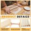 Sasylvia 10 Pcs Pottery Teaching Rolling Mud Stick Guide Wooden Rolling Pin Guides Sticks Set Polymer Clay Depth Guide P