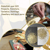 KraftiSky Gold Leaf Sheets 100 Gold Foil Sheets 14 x 14 cm Multipurpose Gold Leaf for Nails Art DIY Projects Picture Fra