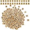 Qunclay 260 Pcs Wood Letter Tiles Wooden Tiles DIY Wooden Letters Double AZ Capital for Crafts Pendants Spelling Christm