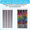 Yrangee Marker Organizer 120 Slots Marker Holder Organizer Marker Storage with Divider Art Marker Rack for Pens Colored