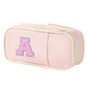 Janhavi Preppy Pencil Case for School Supplies Initial Large Pink Penicl Case for Nursing Bag Cute Pencil Pouch Bag for