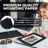Dunwell 11x17 Art Portfolio Binder with Black Mounting Paper Ruby Large Portfolio Folder for Artwork Storage 24 Clear Pl