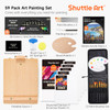 Shuttle Art Acrylic Painting Set 59 Pack Professional Painting Supplies with Wood Tabletop Easel 30 Colors Acrylic Paint