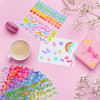 18 Sheets Colorful Letter Alphabet Self Adhesive Korean Sticker Heart Ribbon Star Love Decorative DIY Decor Sticker for