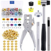 Swpeet 306Pcs 10 Colors 316 inch Metal Grommets Kit with Installation Tools Eyelet Hole Punch Pliers and Soft Mallet wit