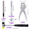 Swpeet 306Pcs 10 Colors 316 inch Metal Grommets Kit with Installation Tools Eyelet Hole Punch Pliers and Soft Mallet wit