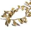 BASOKAN Gold Leaves Leaf Ribbon Trim Rope 20 Yards for Garland DIY Crafts and Party Wedding Home Decorations Gold