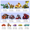 Woohome Car Ironon Patches Excavator Racing Car Fire Truck 40 PCS Sewon Appliques for Kids DIY Crafts Clothing Jeans Jac