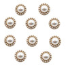 10pcs Round Pearl Buttons with Shank for Sewing Gold Button Crafts for Clothes Shirts Suits Coats Sweaters Wedding Dress