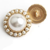 10pcs Round Pearl Buttons with Shank for Sewing Gold Button Crafts for Clothes Shirts Suits Coats Sweaters Wedding Dress