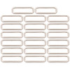 BIKICOCO Metal Rectangle Ring Buckles Square Strap Webbing Belt Rings for Bag Purse Non Welded 2 x 12 Inch Silver Pack o
