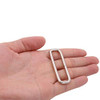 BIKICOCO Metal Rectangle Ring Buckles Square Strap Webbing Belt Rings for Bag Purse Non Welded 2 x 12 Inch Silver Pack o