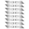 Qimoo 120 Pcs Exacto Knife Blades 19 High Carbon Steel Hobby Knife Blade Refills Hobby Knife Replacement Blades for Craf
