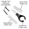 Craft County Loop Handle PenGrip Crafting Knives Ergonomic Precision Blades for Scrapbooking Sewing and More Swivel