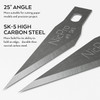 Nicpro 123 PCS Hobby Knife Set 3 PCS Carving Craft Knife with 120 PCS SK5 Utility 11 Art Blades Refill Precision Cutter