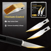Gomake Exacto Knife Blades 11 Titanium Coated Replacement Blades for Precision Hobby Knife 30 Pack