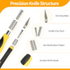 Precision Craft Hobby and Exacto Knife Set for Artistic Scrapbooking Stencil Architectural Modeling Woodworking and Leat