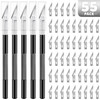 TIFICAL 55 PCS Exacto Knife Set 5 Piece Craft Knife and 50 Additional SK5 Blades Hobby Knife for Miniatures Professional