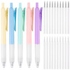 Craft Knife Pens 5Pcs Hobby Knife Pen Cutter Set Retractable PushType Ceramic Carving Cutting Hobby Knife Tool with 20Pc