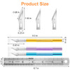 3PCS Craft Knife Hobby Knife Includes 30PCS Spare Exacto Knife Blades 11 and A Ruler HEADLEY TOOLS Precision Exacto Knif