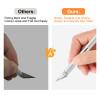 2PCS Craft Knife Hobby Knife with 60PCS Spare Exacto Knife Blades 11 Cutting Mat A4 A Ruler HEADLEY TOOLS Precision Exac
