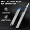 Titanium Handle Quick Opening Scalpel with 10 Pieces 11 Scalpel Blades Blue