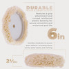 TCP Global 6 100 Wool Polishing Buffing Pad 2 Pack with Hook and Loop Backing Wool Buffing Pad for Automotive Marine Tru