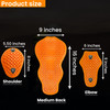 5 PC CE Level 2 Certified Armor Pads Level 2 Approved Back Shoulder and Elbows Armor Protector Inserts for Motorcycle Ja