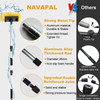 NAVAPAL 54 Car Wash Brush with Long Handle and 12 Soft Bristle Brush Head Water FlowThru Car Washing Brush with Hose Att