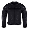 Vance Leather Airflow Mens Black AllSeason Reflective Mesh Textile Motorcycle Jacket wCE Armor Removable Liner Black Med