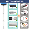 NAVAPAL 52 Car Wash Brush with Long Handle Builtin Rubber Squeegee Rubber Bumper Lightweight extendable Handle Soft Bris
