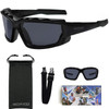 WDP100 Polarized Motorcycle Riding Goggles Foam Padded Sunglasses with Strap for Powersports UTV Windproof GK20