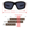 WDP100 Polarized Motorcycle Riding Goggles Foam Padded Sunglasses with Strap for Powersports UTV Windproof GK20