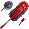 Soft Microfiber Car Duster Exterior Scratch Free Multipurpose Duster with Extendable Handle Duster for Car Truck SUV RV