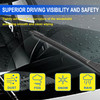OEM Quality 22 22 Premium AllSeasons Durable Stable and Quiet Windshield Wiper BladesJ Hook WipersSet of 2