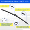 OEM Quality 26 18 Premium AllSeasons Durable Stable And Quiet Windshield Wiper BladesJ Hook WipersSet of 2